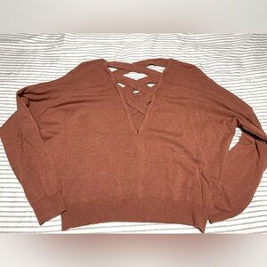 Dreamers by Debut Size L Rust Red Batwing Sweater